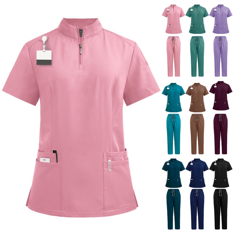 Medical Lab Coat - Neutral Medical Frosted Stand Up Collar