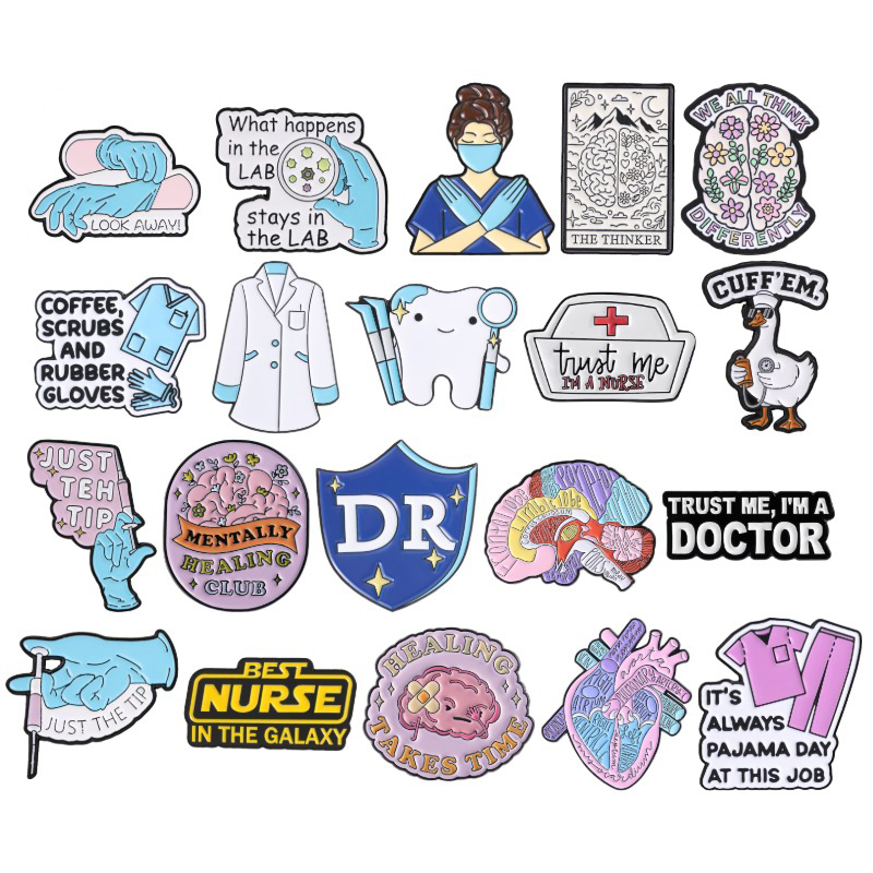 Medical Lab Logo - Medical Healthcare Enamel Pins Nurse Doctor