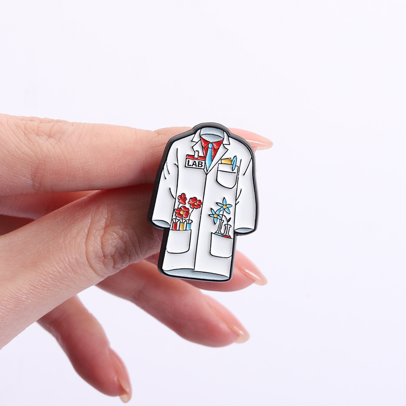 Floral Doctor Nurse Coat Ename - Medical Lab Coat ulasan dan harga