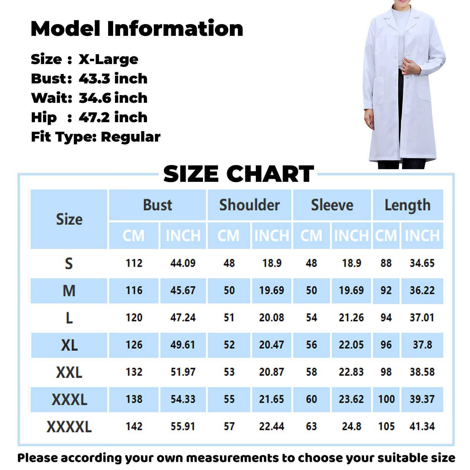 White Lab Coat For Women Men S - Medical Lab Coat ulasan dan harga