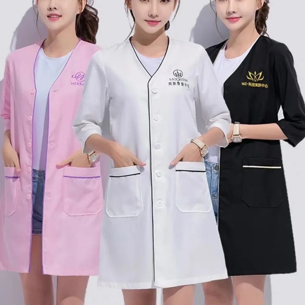 Custom Logo Beauty Uniform Bea - Medical Lab Logo ulasan dan harga
