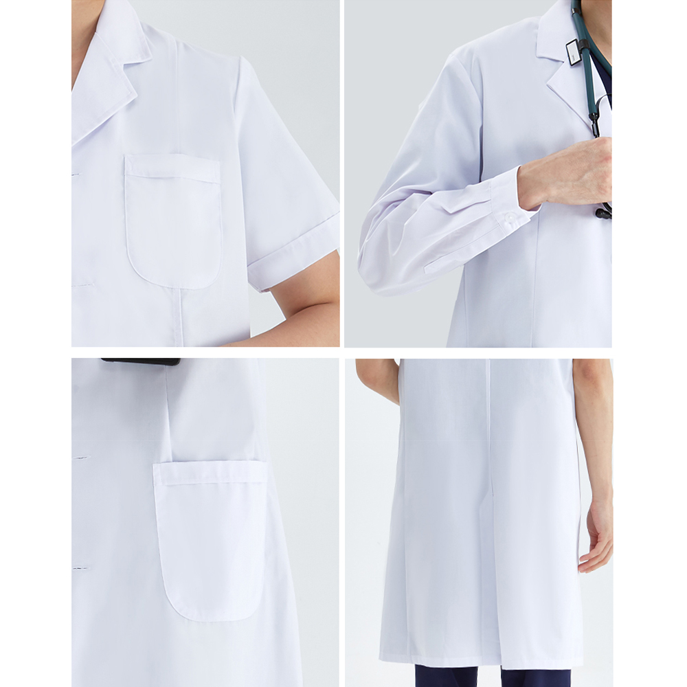 Unisex White Coat Lab Coat Hos - Medical Lab Coat ulasan dan harga